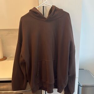 Brown Abercrombie essential hoodie men’s XL